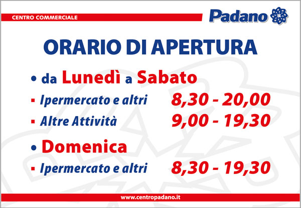 2023 Centro Padano Orario Natale